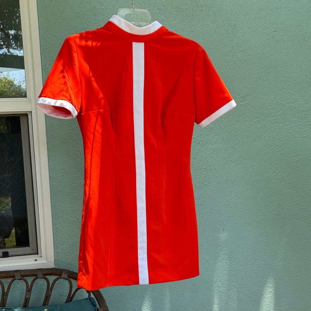 Vintage 60s Orange Mini Dress-Small